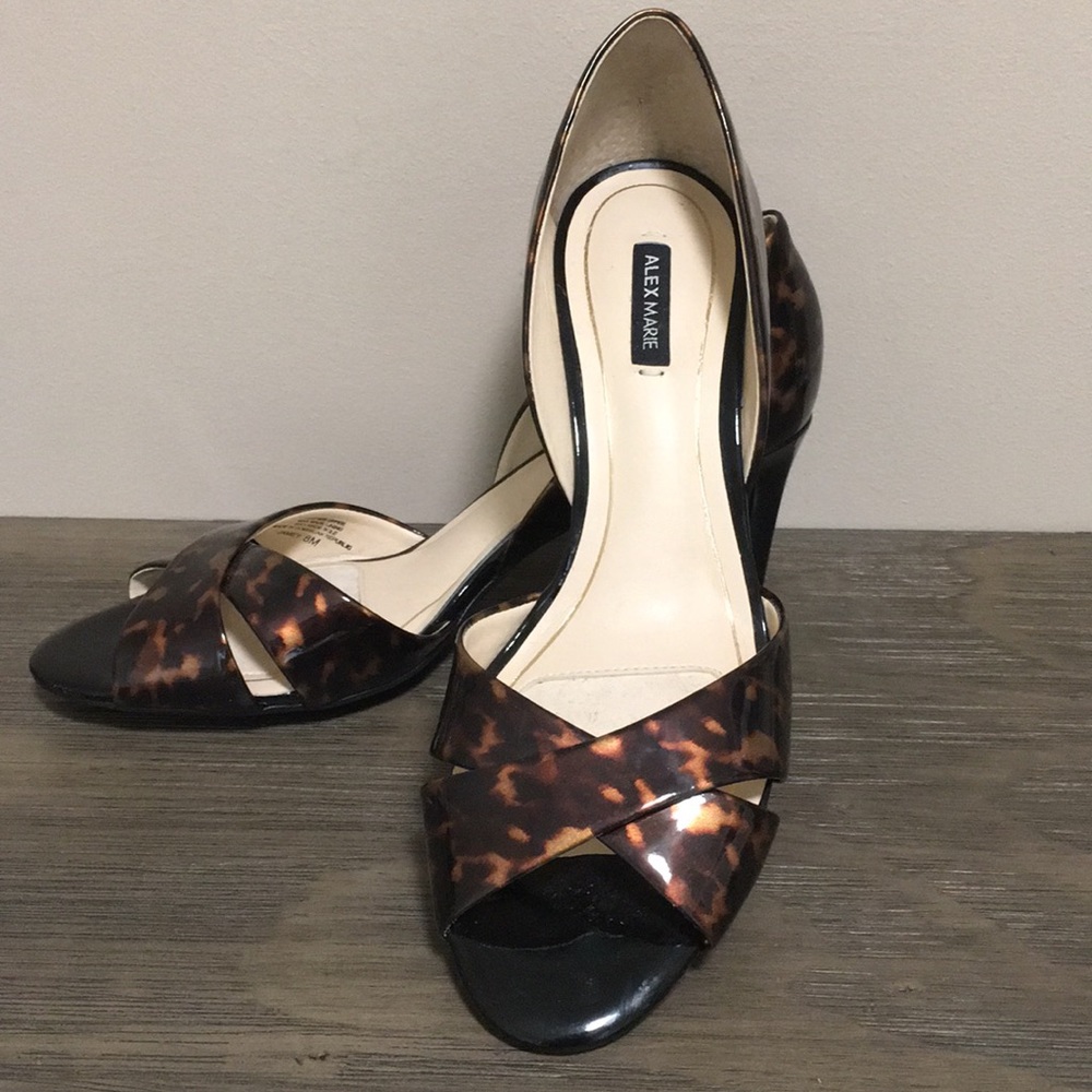 Alex Marie tortoise shell heels - like new!